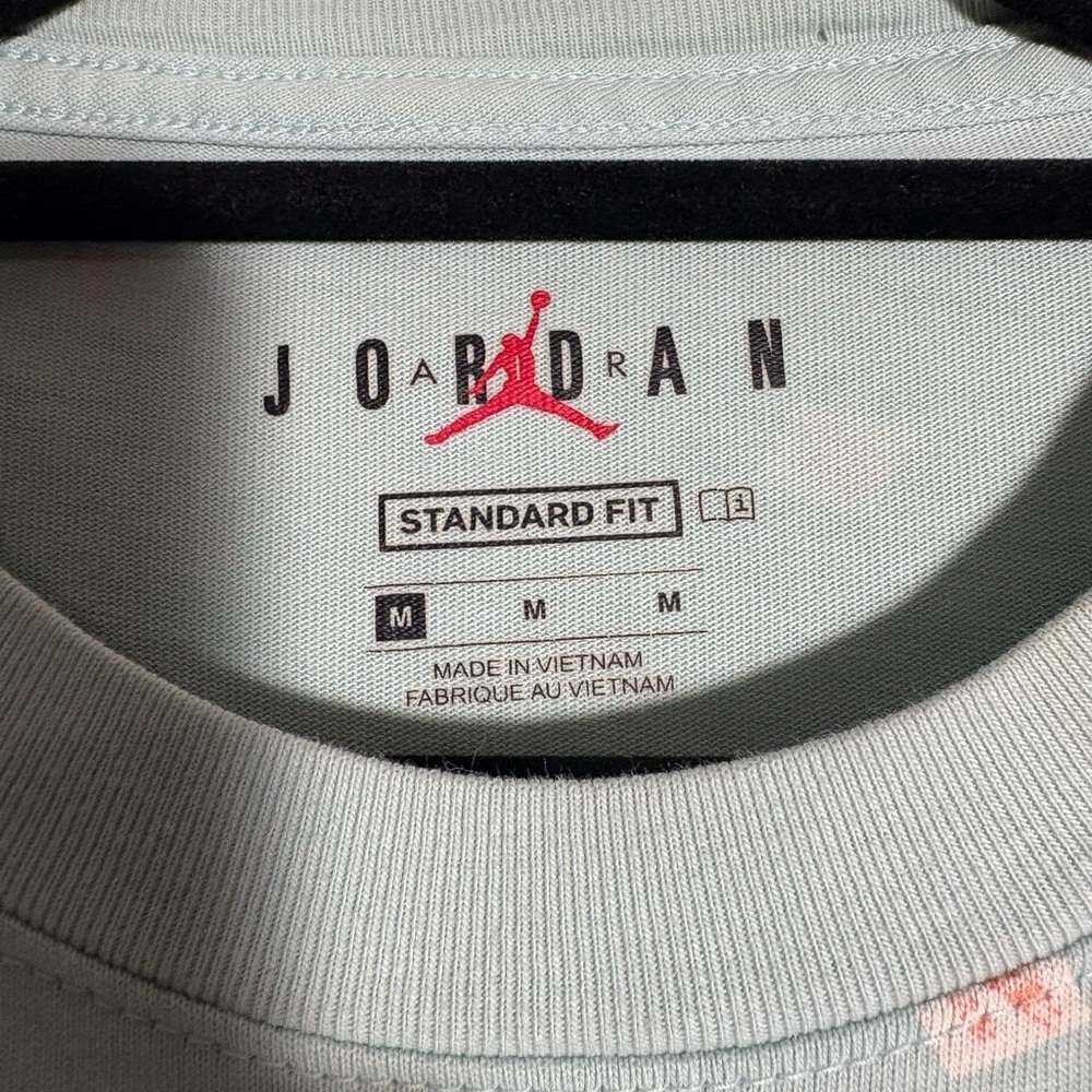 Jordan Light Green Patterned Tee - Picture 2 of 3